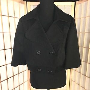 Newport News-Cropped  blk/double breasted jacket.